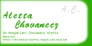 aletta chovanecz business card